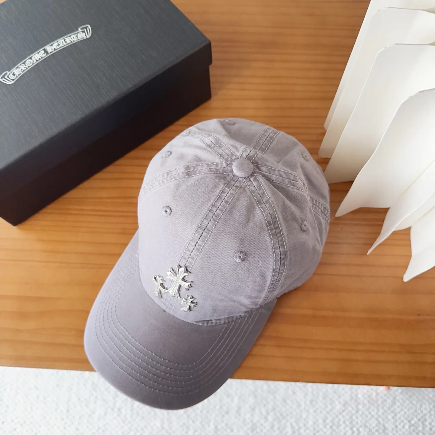 💰60 Chrome Hearts💓Early autumn Korean style fashionable retro washed baseball cap🧢peaked cap